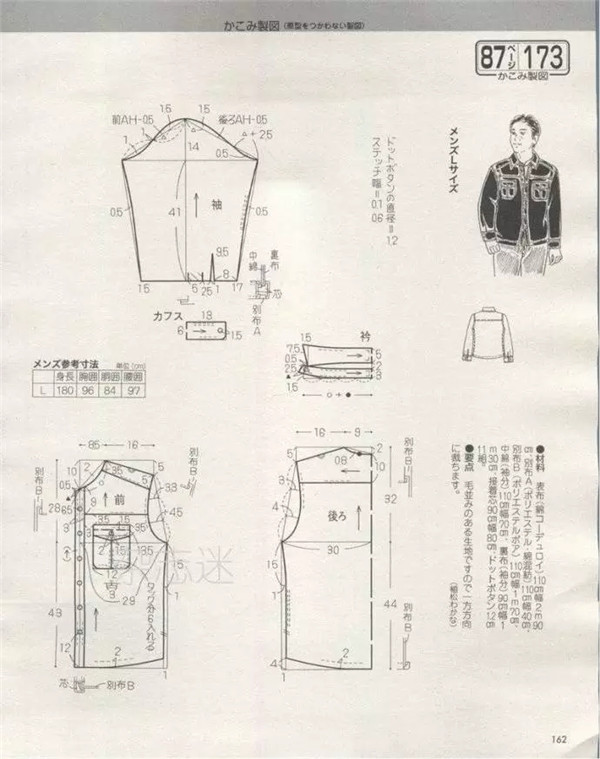 图纸集 | 男士衬衫,夹克,卫衣,马甲裁剪图